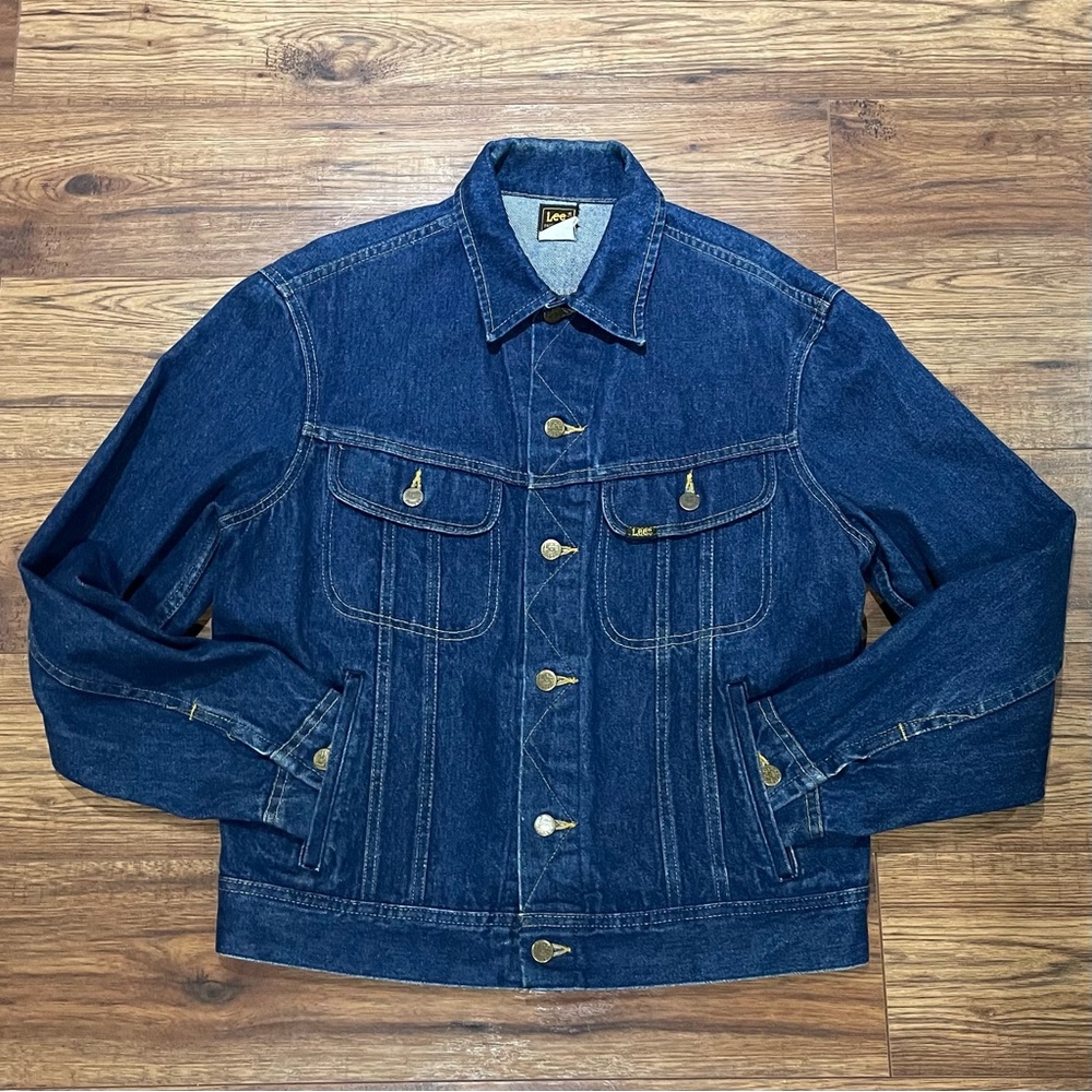 Vintage USA Made Lee Dark Blue Denim Jacket